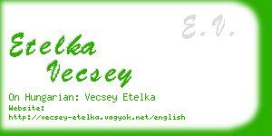 etelka vecsey business card